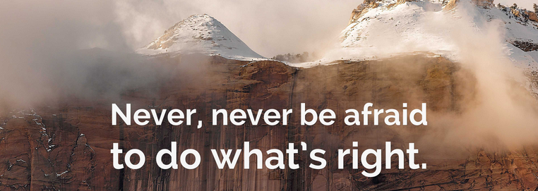 Never Be Afraid to Do the Right Thing: Conquering the Demon of Fear
